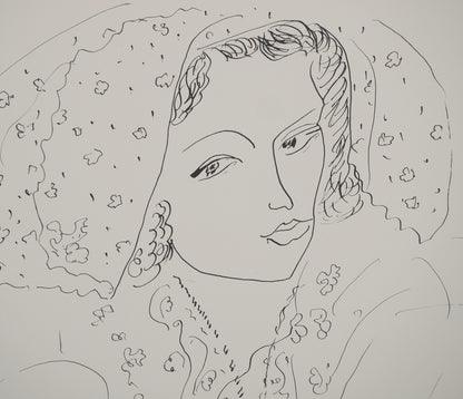 Henri MATISSE : Jeune mariée au voile - Lithographie signée