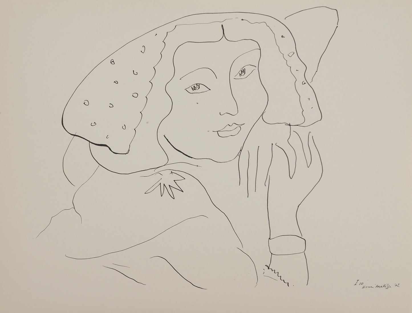 Henri MATISSE : Femme au regard tendre - Lithographie signée