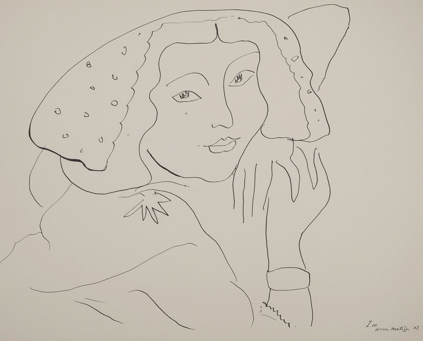 Henri MATISSE : Femme au regard tendre - Lithographie signée