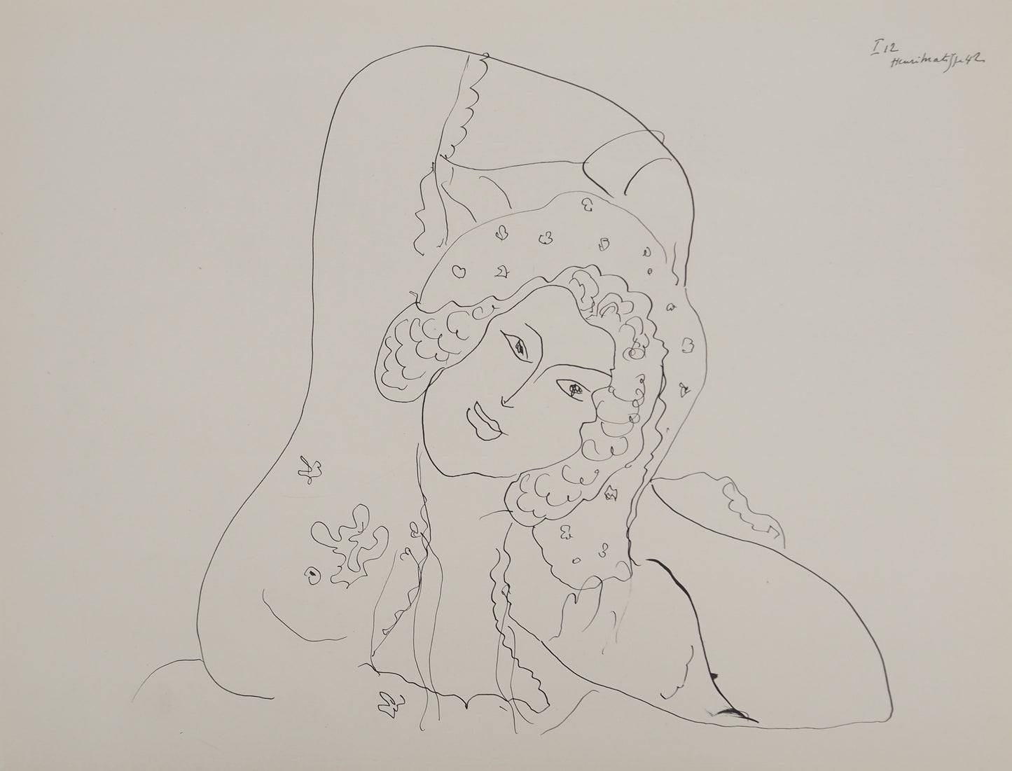 Henri MATISSE : Jeune femme nue au châle - Lithographie signée