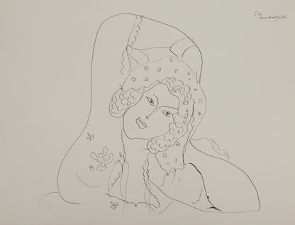 Henri MATISSE : Jeune femme nue au châle - Lithographie signée