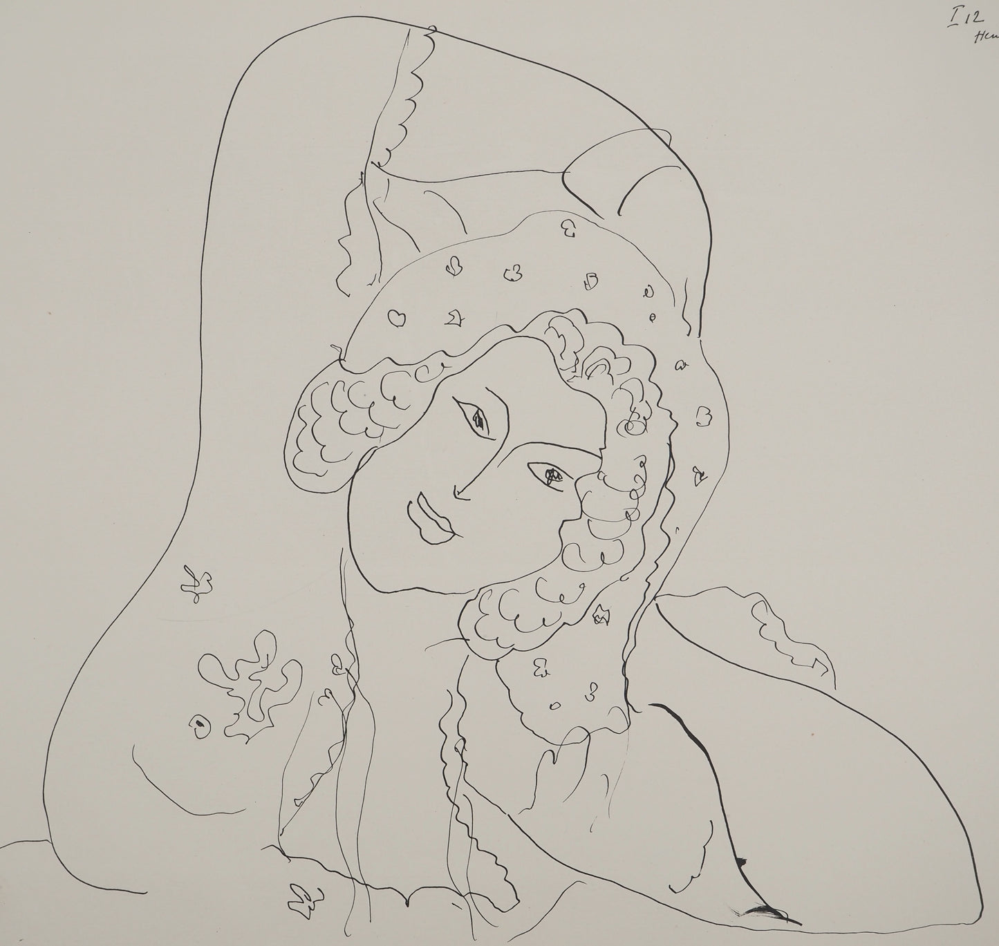 Henri MATISSE : Jeune femme nue au châle - Lithographie signée