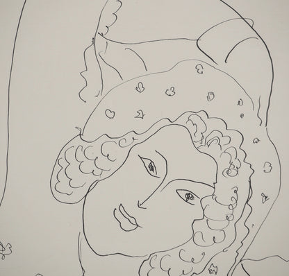 Henri MATISSE : Jeune femme nue au châle - Lithographie signée