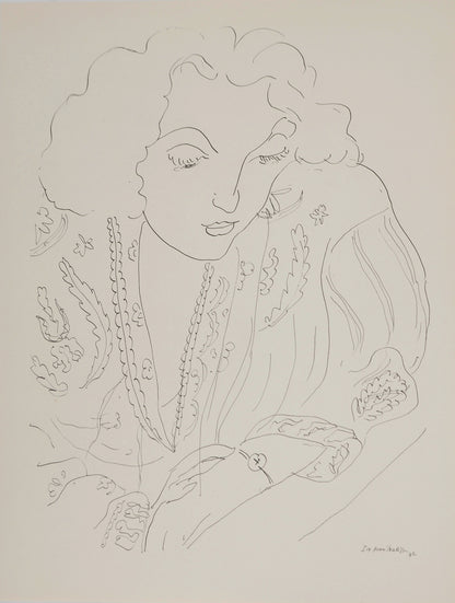 Henri MATISSE : Jeune femme au chemisier - Lithographie signée