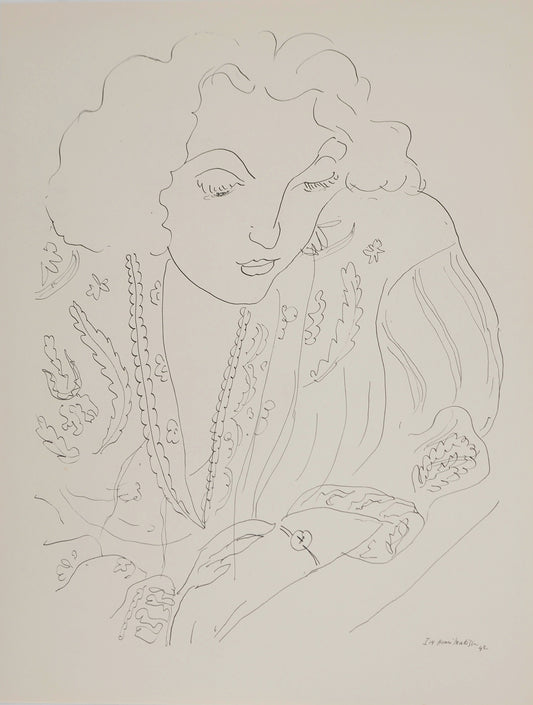 Henri MATISSE : Jeune femme au chemisier - Lithographie signée