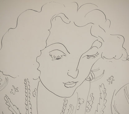 Henri MATISSE : Jeune femme au chemisier - Lithographie signée