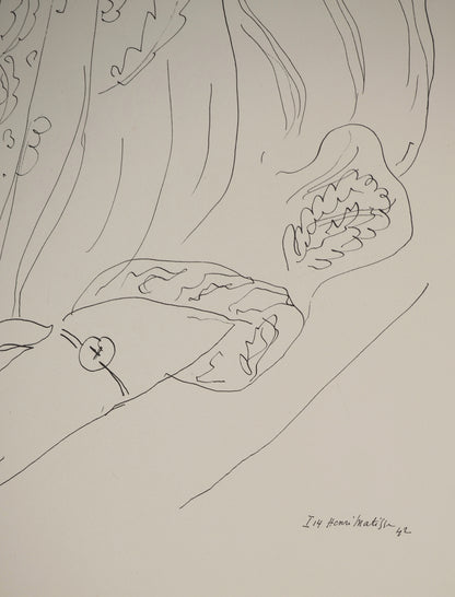 Henri MATISSE : Jeune femme au chemisier - Lithographie signée