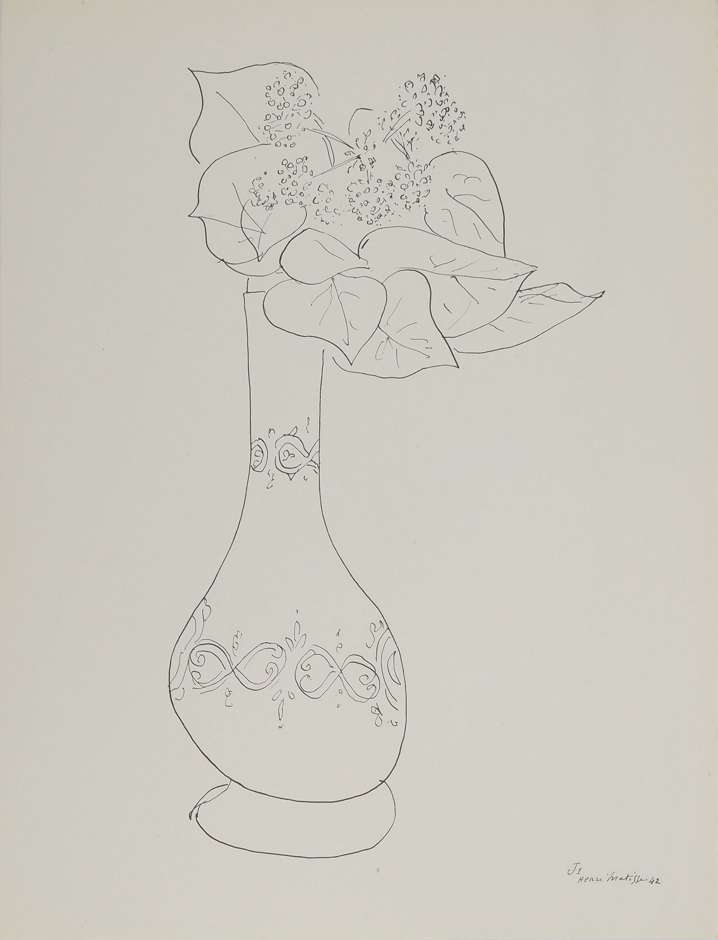 Henri MATISSE : Bouquet de fleurs estival - Lithographie signée