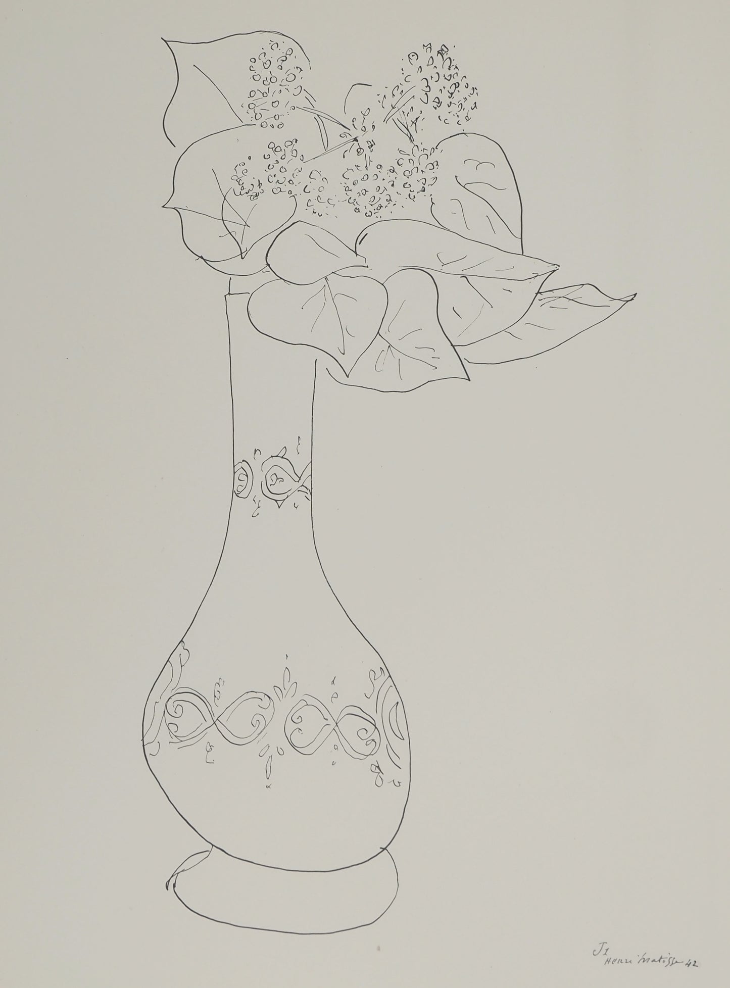 Henri MATISSE : Bouquet de fleurs estival - Lithographie signée