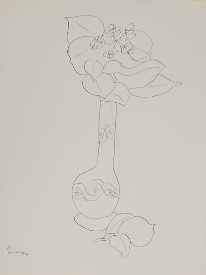 Henri MATISSE : Bouquet de fleurs estival au citron - Lithographie signée