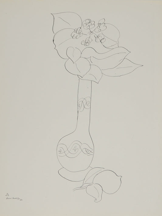 Henri MATISSE : Bouquet de fleurs estival au citron - Lithographie signée