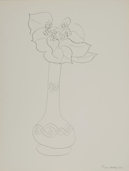 Henri MATISSE : Etude de bouquet de fleurs - Lithographie signée