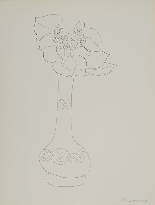 Henri MATISSE : Etude de bouquet de fleurs - Lithographie signée