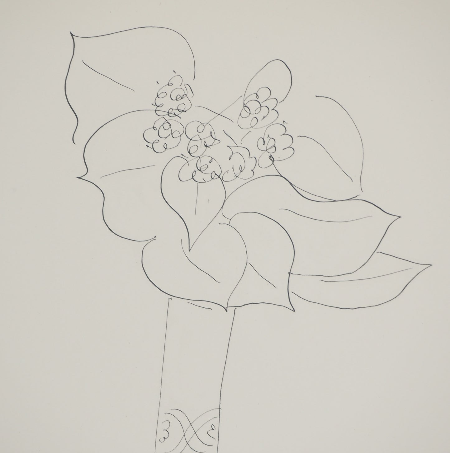 Henri MATISSE : Etude de bouquet de fleurs - Lithographie signée