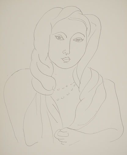 Henri MATISSE : Jeune femme au voile - Lithographie signée