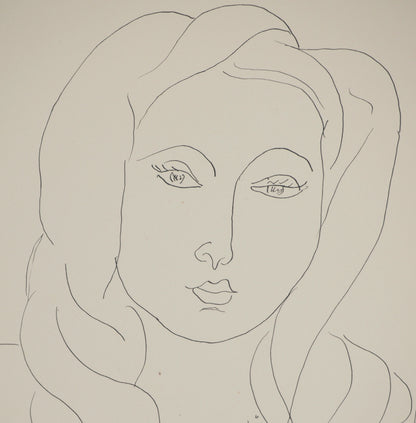 Henri MATISSE : Jeune femme au voile - Lithographie signée