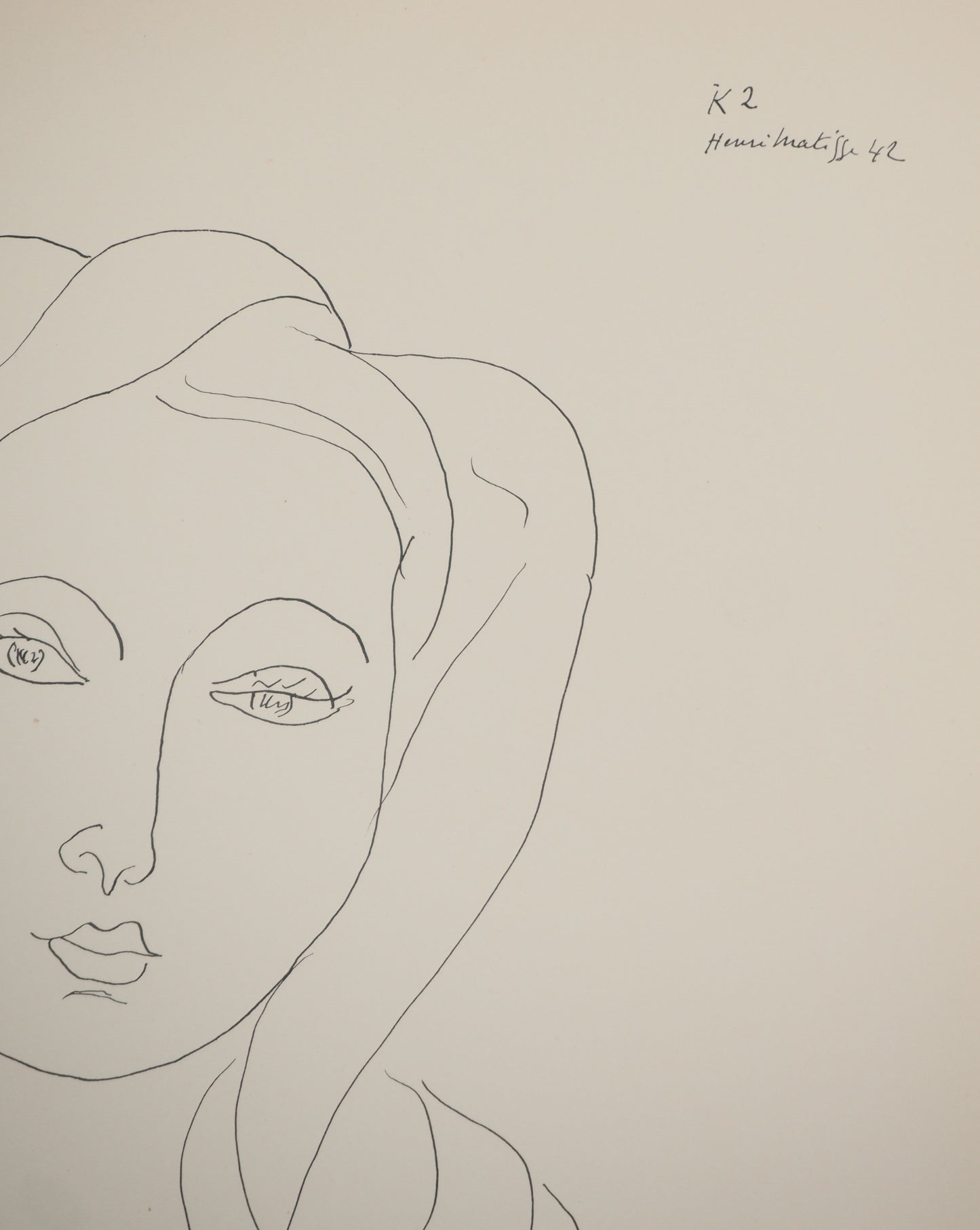 Henri MATISSE : Jeune femme au voile - Lithographie signée