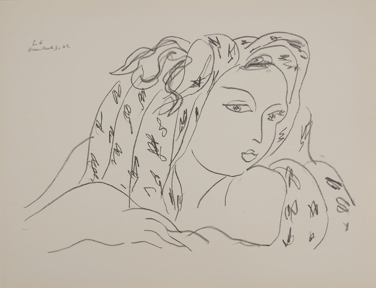 Henri MATISSE : Femme au regard en coin - Lithographie signée