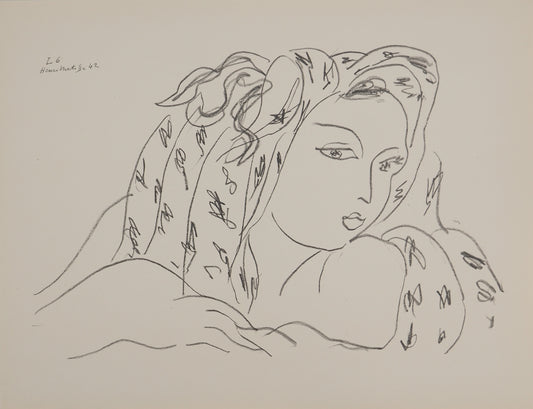 Henri MATISSE : Femme au regard en coin - Lithographie signée