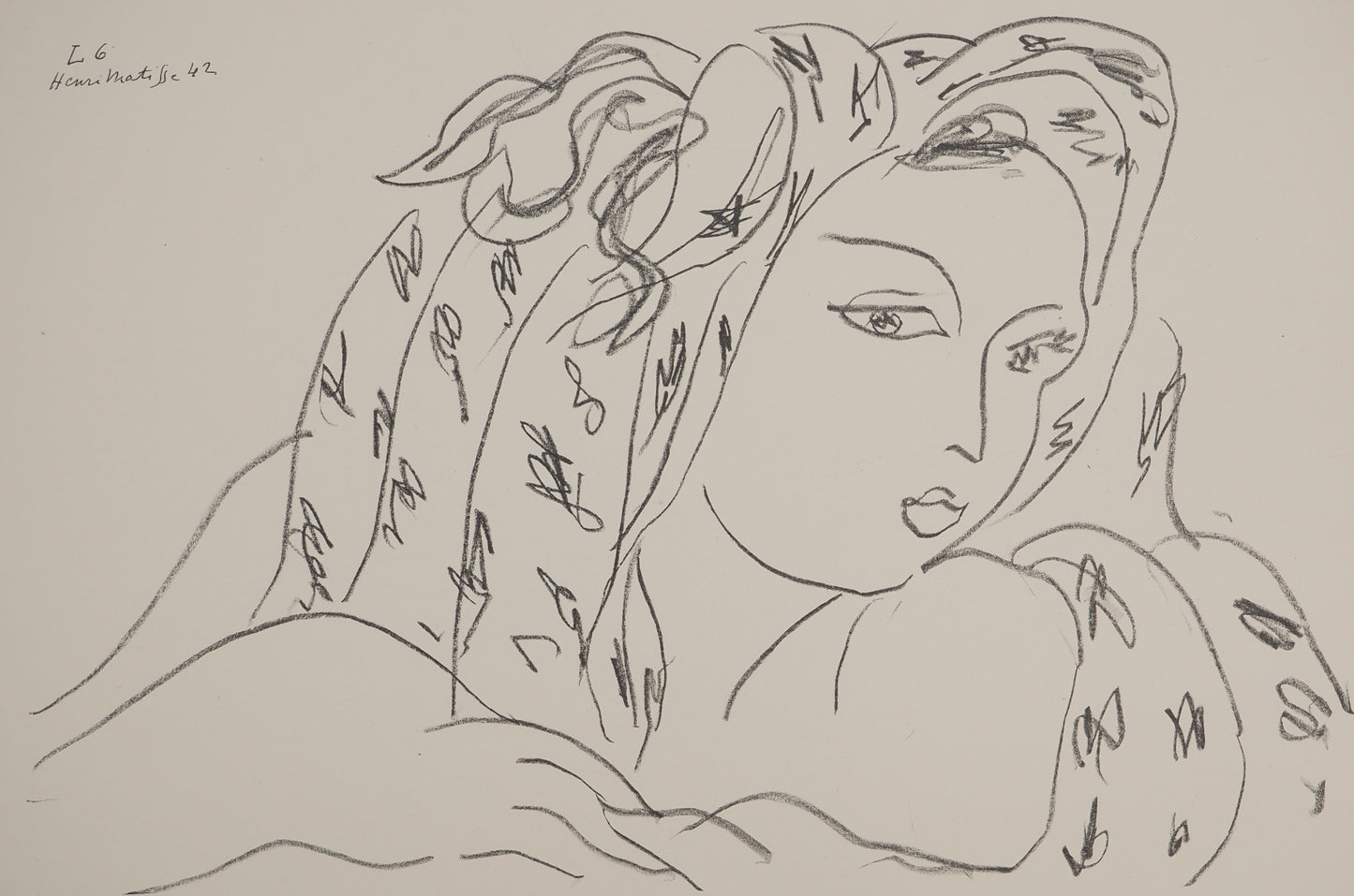 Henri MATISSE : Femme au regard en coin - Lithographie signée