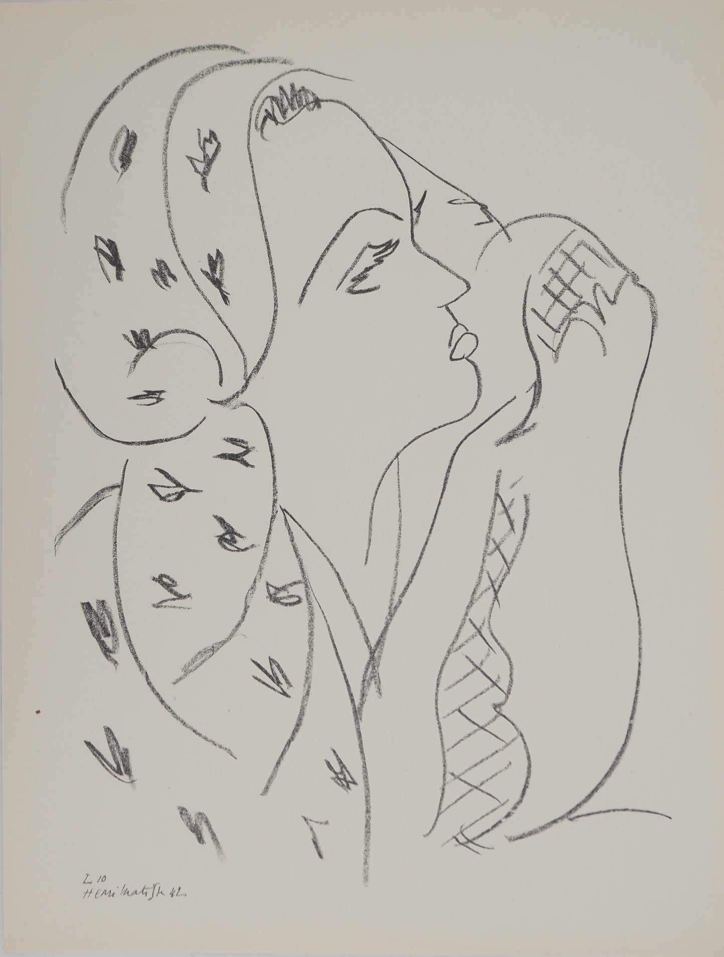Henri MATISSE : Femme réservée - Lithographie signée