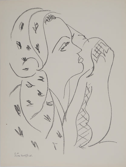 Henri MATISSE : Femme réservée - Lithographie signée