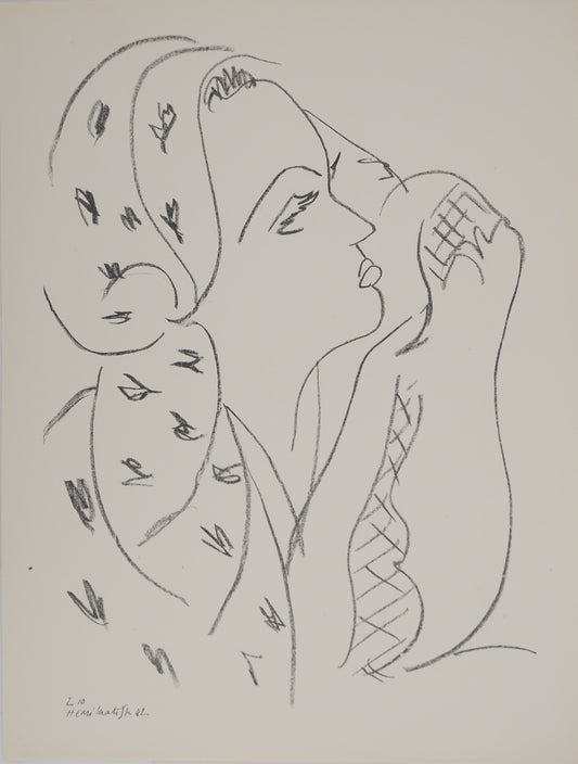 Henri MATISSE : Femme réservée - Lithographie signée