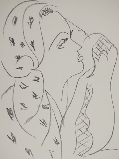 Henri MATISSE : Femme réservée - Lithographie signée
