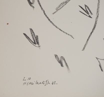 Henri MATISSE : Femme réservée - Lithographie signée
