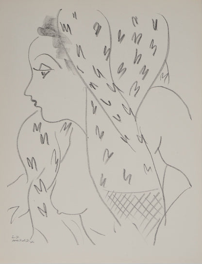 Henri MATISSE : Femme nue au voile - Lithographie signée