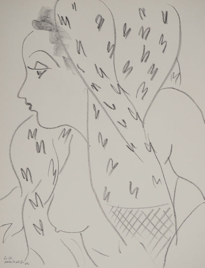 Henri MATISSE : Femme nue au voile - Lithographie signée