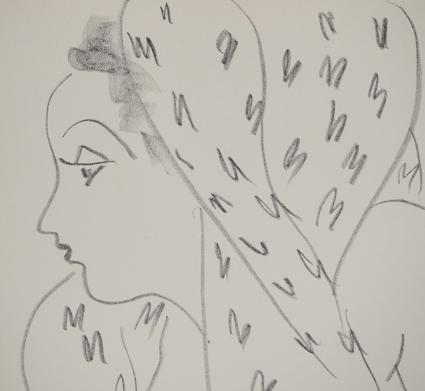 Henri MATISSE : Femme nue au voile - Lithographie signée