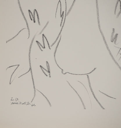 Henri MATISSE : Femme nue au voile - Lithographie signée