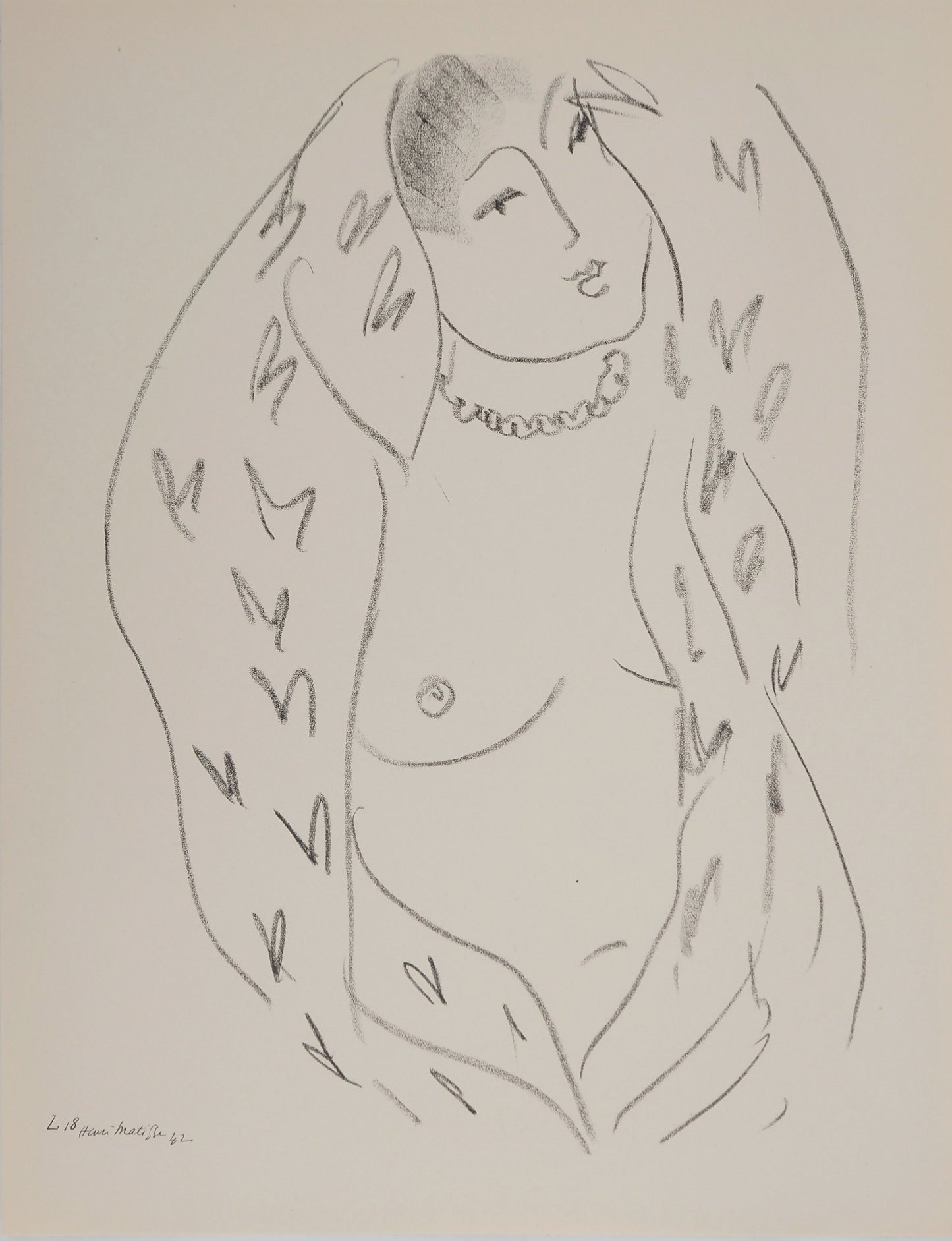 Henri MATISSE : Nue langoureuse - Lithographie signée