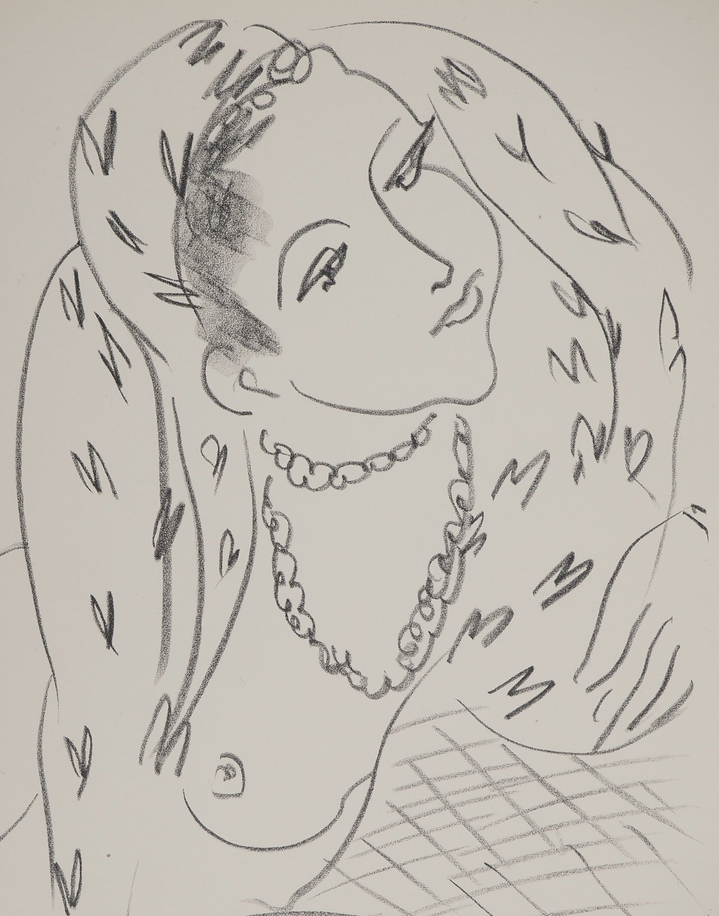 Henri MATISSE : Femme au foulard - Lithographie signée