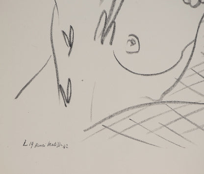 Henri MATISSE : Femme au foulard - Lithographie signée