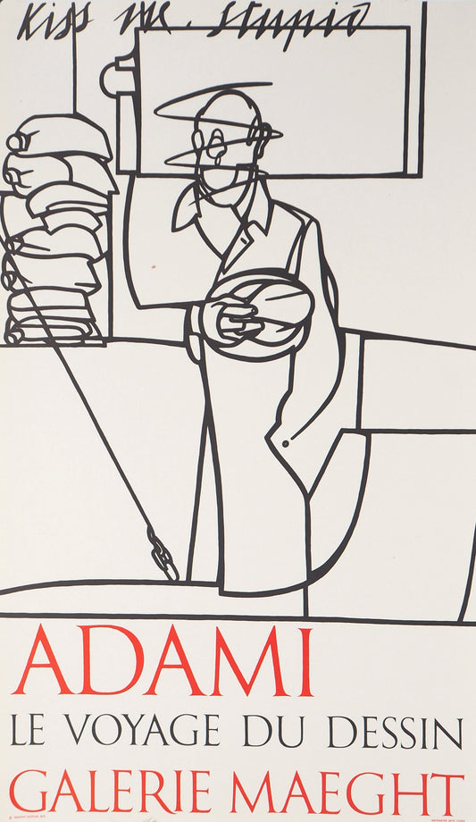 Valerio ADAMI : Le voyage du dessin - Lithographie originale