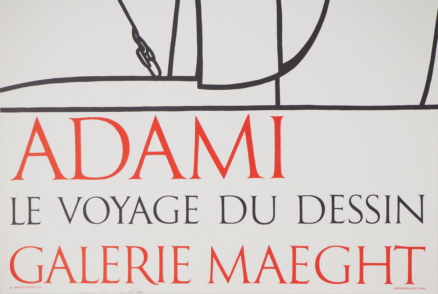 Valerio ADAMI : Le voyage du dessin - Lithographie originale