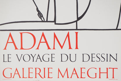 Valerio ADAMI : Le voyage du dessin - Lithographie originale