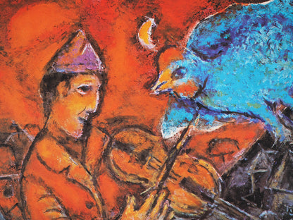 Marc CHAGALL : Le violoniste - Affiche originale signée