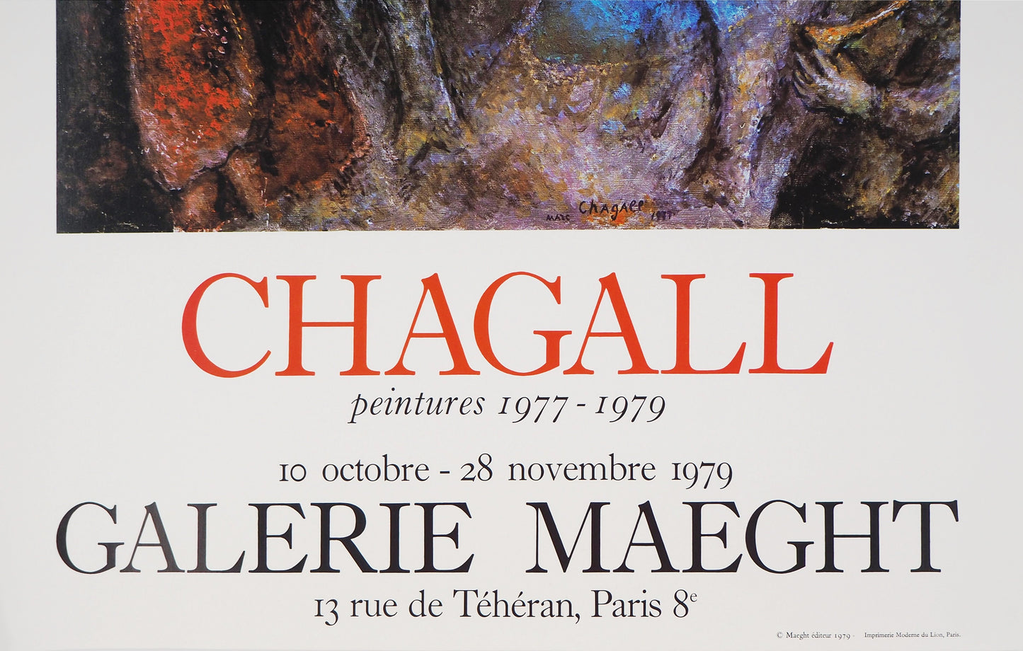 Marc CHAGALL : Le violoniste - Affiche originale signée