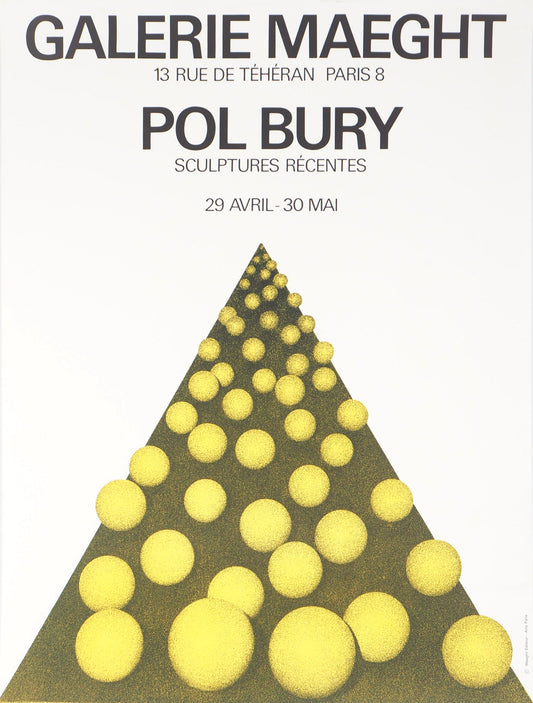 Pol BURY : Sculptures récentes - Lithographie originale