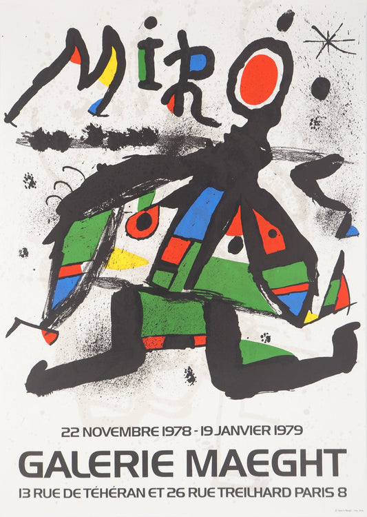 Joan MIRO : Exposition 1978 Galerie Maeght - Affiche en lithographie originale signée