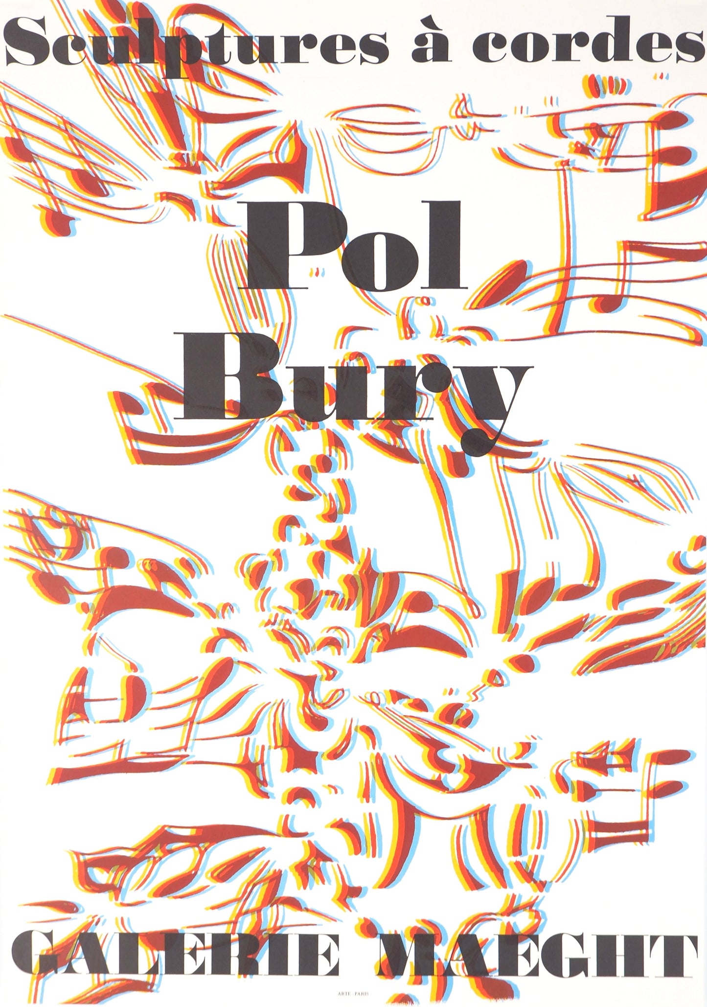 Pol BURY : Sculptures à cordes - Lithographie originale