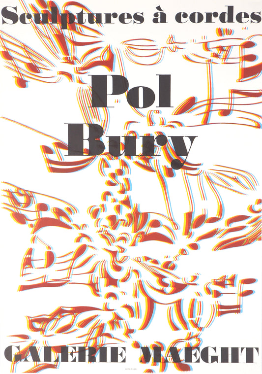 Pol BURY : Sculptures à cordes - Lithographie originale