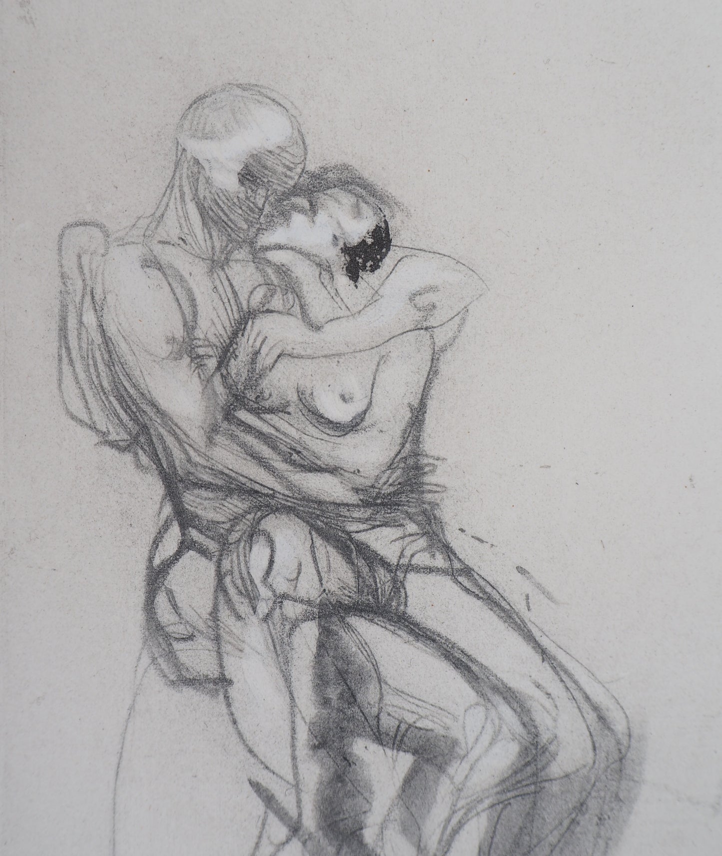 Auguste RODIN : Groupe de Françoise et Rimini  - Gravure