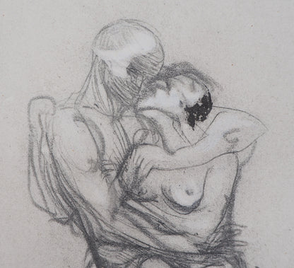 Auguste RODIN : Groupe de Françoise et Rimini  - Gravure