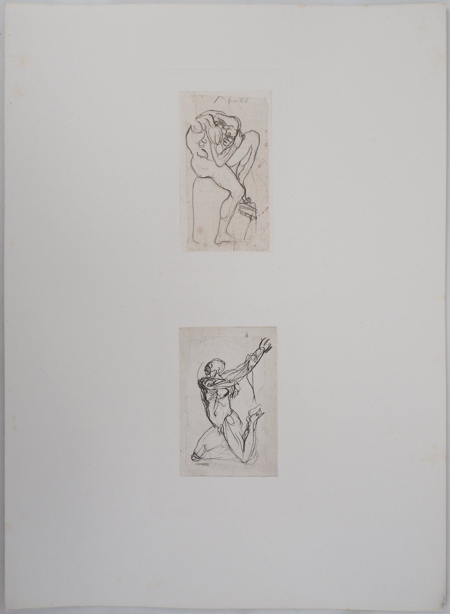 Auguste RODIN : Deux planches d'Ombres - Gravure