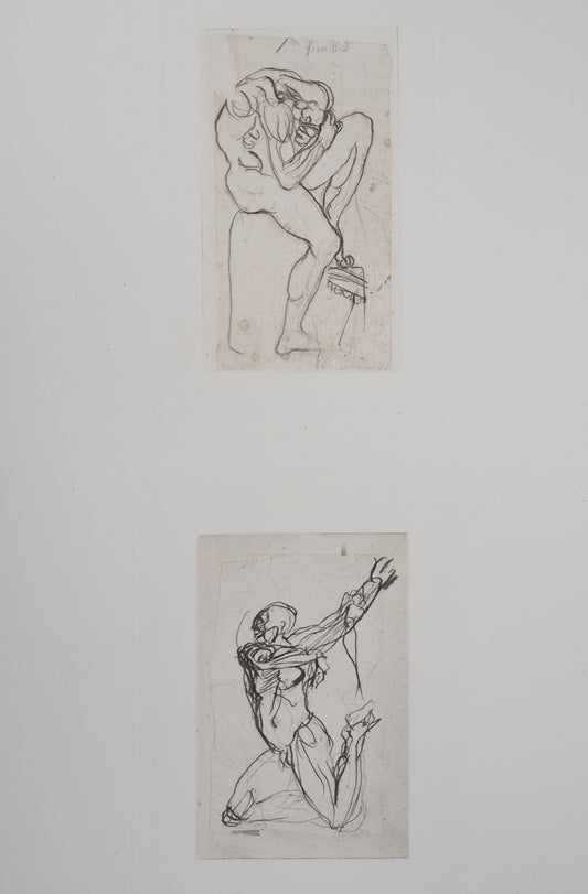 Auguste RODIN : Deux planches d'Ombres - Gravure