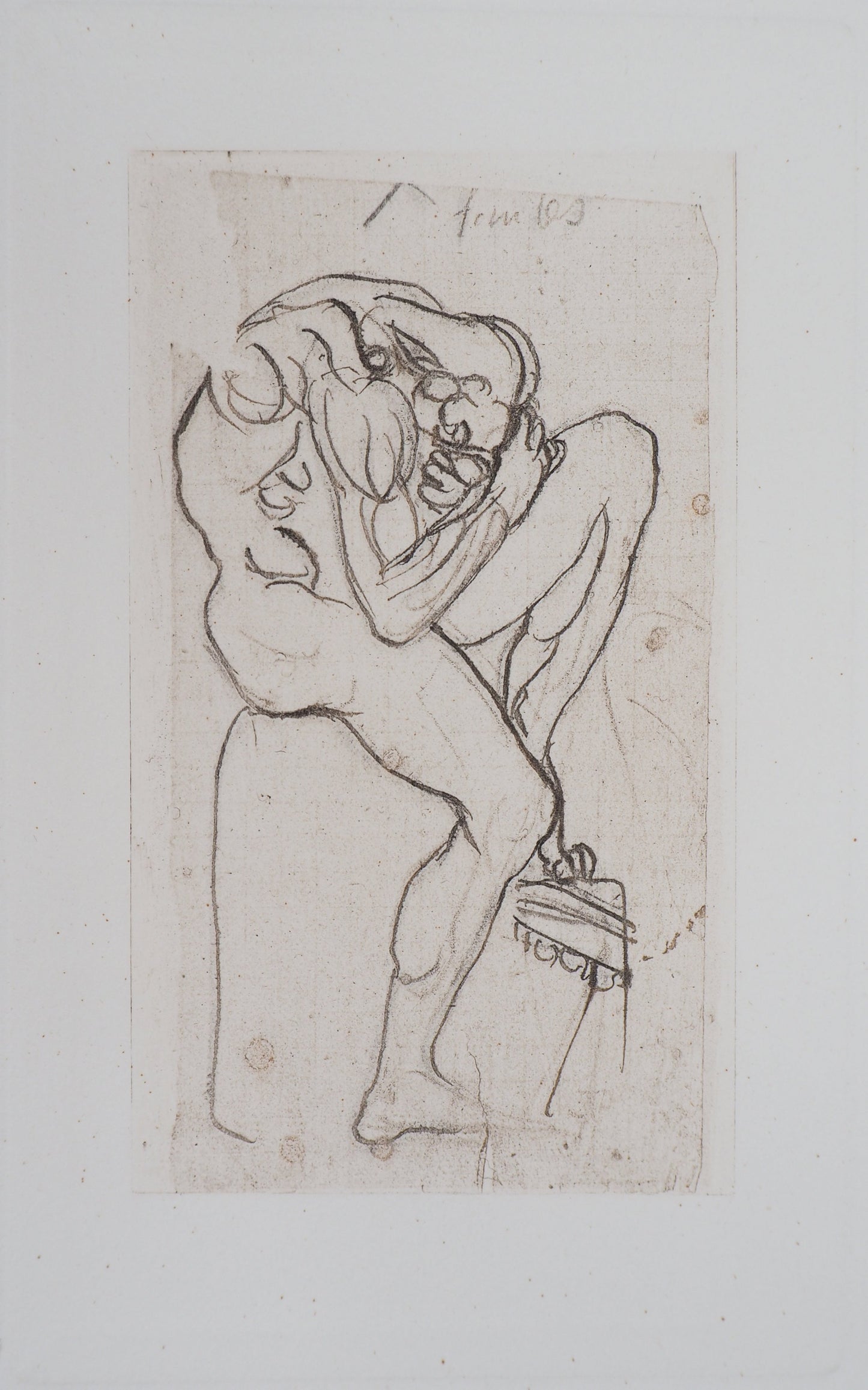 Auguste RODIN : Deux planches d'Ombres - Gravure